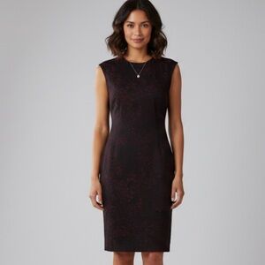 Prairie Underground Floristry Dress Nightshade Burgundy Jacquard Textured XS